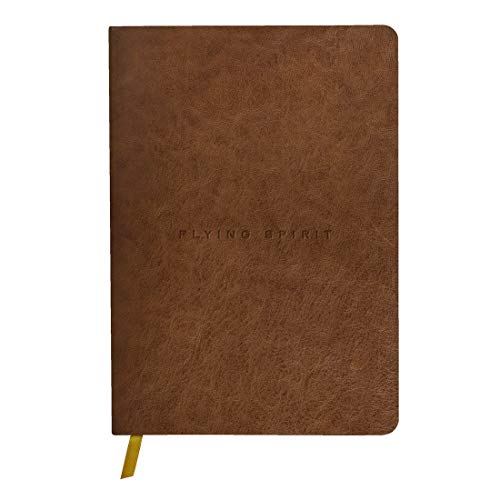 Clairefontaine 106943C Heft Flying Spirit, Cover aus Leder, 14,8 x 21cm, Fadenbindung, Lesezeichen, 90 Blatt, 90g, dot, 1 Stück, Cognac Clairefontaine 106943C Heft Flying Spirit, Cover aus Leder, 14,8 x 21cm, Fadenbindung, Lesezeichen, 90 Blatt, 90g, dot, 1 Stück, Cognac von Clairefontaine
