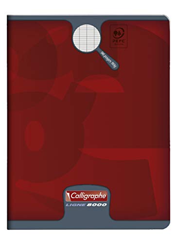 Clairefontaine 108724C - Packung mit 10 Heften Calligraphe 48 Blatt, 17x22cm, 90g, französische Lineatur, geheftet, farbig sortiert, 1 Pack von Calligraphe