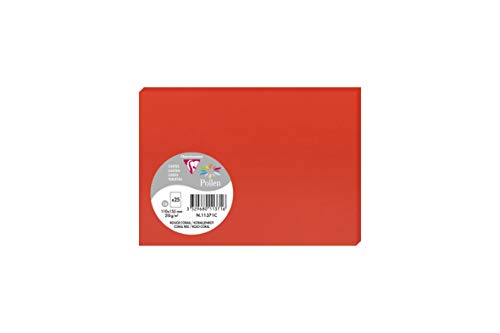Clairefontaine 11371C Packung mit 25 Karten Pollen in Format C6, 110 x 155mm, 210g, Korallenrot Clairefontaine 11371C Packung mit 25 Karten Pollen in Format C6, 110 x 155mm, 210g, Korallenrot von Clairefontaine