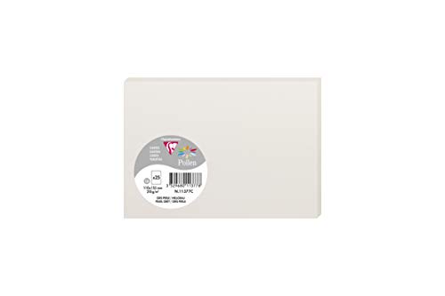 Clairefontaine 11377C Packung mit 25 Karten Pollen in Format C6, 110 x 155mm, 210g, hellgrau Clairefontaine 11377C Packung mit 25 Karten Pollen in Format C6, 110 x 155mm, 210g, hellgrau von Clairefontaine