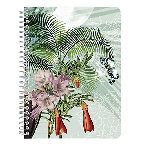 Clairefontaine 115766C - Jungle harmony, Notizbuch mit Doppelspirale DIN A5, 14,8x21cm, 72 Blatt liniert, 90g, Motive sortiert, 1 Stück Clairefontaine 115766C - Jungle harmony, Notizbuch mit Doppelspirale DIN A5, 14,8x21cm, 72 Blatt liniert, 90g, Motive sortiert, 1 Stück von Clairefontaine