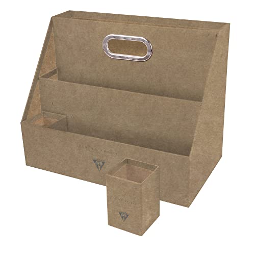 Clairefontaine 116030C - FLYING SPIRIT, Briefablage/Organizer, ideal für den Schreibtisch 35,5x20x28,5 cm, leicht und tragbar, Braun, 1 Stück Clairefontaine 116030C - FLYING SPIRIT, Briefablage/Organizer, ideal für den Schreibtisch 35,5x20x28,5 cm, leicht und tragbar, Braun, 1 Stück von Clairefontaine