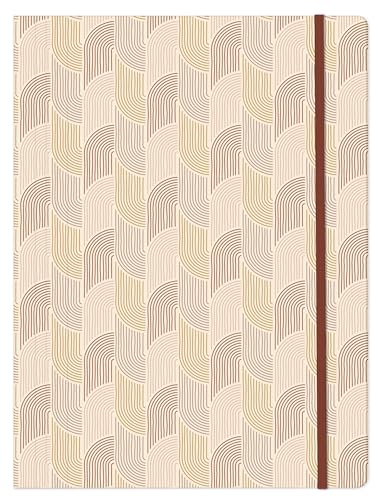 Clairefontaine 116073C – Ein Gummizugmappe, Karton, 3 Klappen, A4, warme Farben und geometrische Formen, Terrakotta-Kollektion von Clairefontaine
