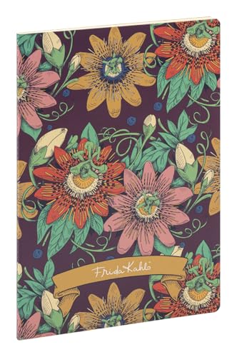 Clairefontaine 116213C - Heft Frida Kahlo, mit Fadenbindung DIN A4 21 x 29,7 cm, 48 Blatt, liniert mit Rand, 90g elfenbein, sortiert, 1 Stück von Clairefontaine