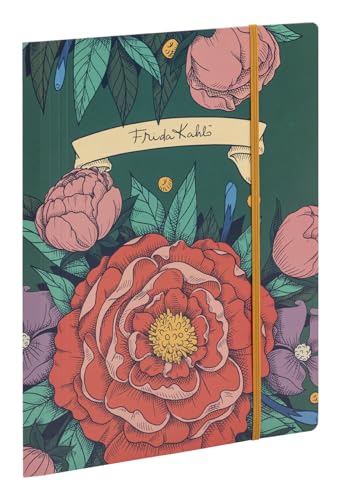 Clairefontaine - 116222C – 1 Sammelmappe mit Gummizug, 22 x 31 cm, 3 Klappen im A4-Format, Blumendekor Frida Kahlo – praktisch und elegant für Dokumente – für Büro und Organisation – 2 Bilder, von Clairefontaine
