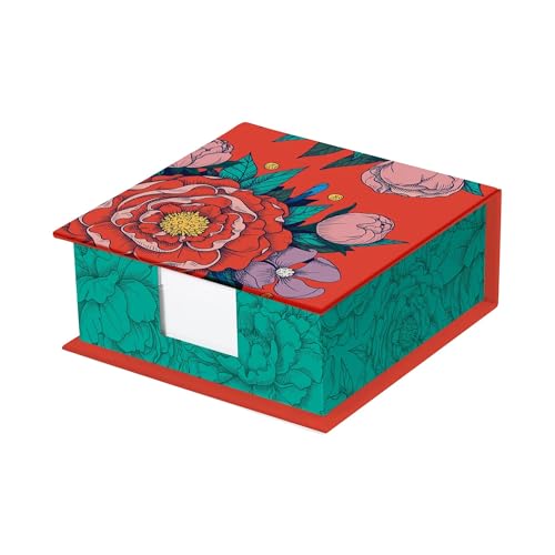 Clairefontaine - 116226C – Ein Würfelblock aus Karton mit 300 Blättern, 9,8 x 9,8 cm, elfenbeinfarbenes Papier, 90 g – Box mit Blumendekor Frida Kahlo 11 x 11 x 4 cm – Box mit Satin-Finish, Kollektion Clairefontaine - 116226C – Ein Würfelblock aus Karton mit 300 Blättern, 9,8 x 9,8 cm, elfenbeinfarbenes Papier, 90 g – Box mit Blumendekor Frida Kahlo 11 x 11 x 4 cm – Box mit Satin-Finish, Kollektion von Clairefontaine