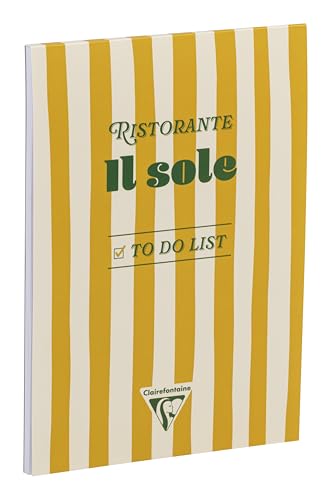 Clairefontaine 116270C - Notizblock / Memo Dolce Amore, DIN A5 14,8 x 21 cm, ideal für to do list, 52 bedruckte Blätter, 1 Stück von Clairefontaine