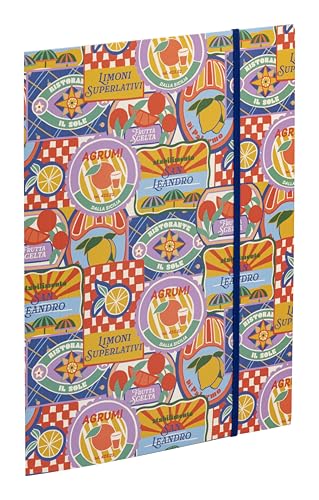 Clairefontaine - 116275C – Ein Gummizugmappe, 22 x 31 cm, 3 Klappen im A4-Format, praktisch und farbenfroh – Zitrusdekor in kräftigen Farben – ideal für Büro, Ablage und Organisation – Dolce Amore Clairefontaine - 116275C – Ein Gummizugmappe, 22 x 31 cm, 3 Klappen im A4-Format, praktisch und farbenfroh – Zitrusdekor in kräftigen Farben – ideal für Büro, Ablage und Organisation – Dolce Amore von Clairefontaine