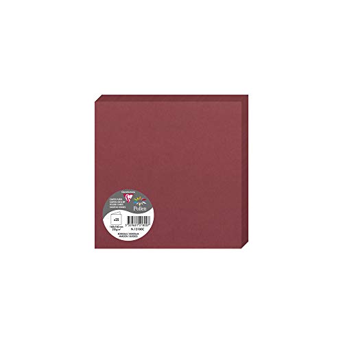 Clairefontaine 12180C Packung (mit 25 Doppelkarten Pollen, Gefaltet, 160 x 160mm) 210g, bordeaux von Clairefontaine