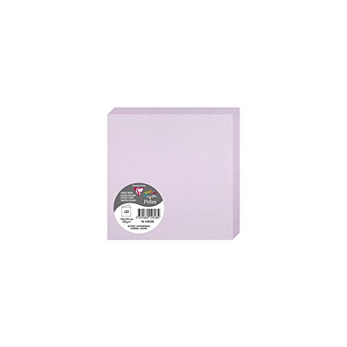 Clairefontaine 12828C - Packung mit 25 Doppelkarten Pollen 135x135mm 210g gefaltet, ideal für Ihre Einladungen und Korrespondenz, Wistarai, 1 Pack von Clairefontaine