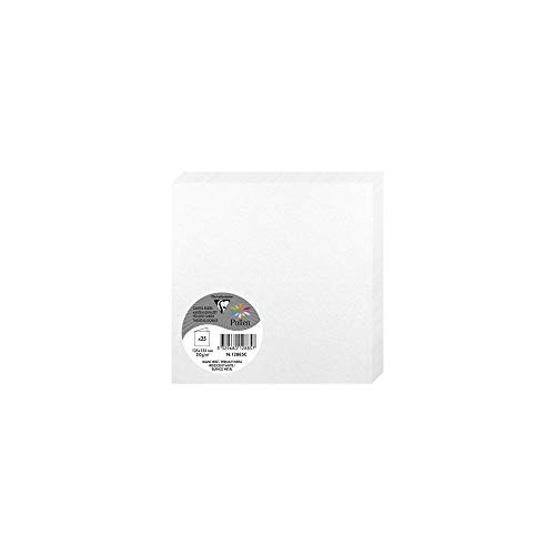 Clairefontaine 12885C - Packung mit 25 Karten Pollen, gefaltet, 13,5 x 13,5cm, 210g, 1 Pack, Perlmutt Weiß Clairefontaine 12885C - Packung mit 25 Karten Pollen, gefaltet, 13,5 x 13,5cm, 210g, 1 Pack, Perlmutt Weiß von Clairefontaine