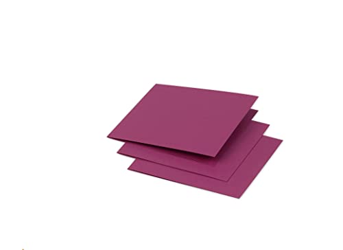 Clairefontaine 12926C - Packung mit 25 Doppelkarten Pollen 110x110mm 210g gefaltet, ideal für Ihre Einladungen und Korrespondenz, Himberrot, 1 Pack von Clairefontaine