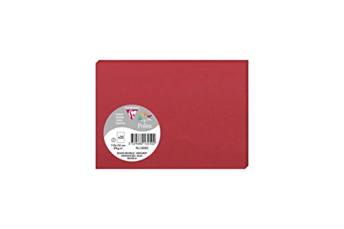 Clairefontaine 1325C Packung mit 25 Karten Pollen in Format C6, 110 x 155mm, 210g, Kirschrot Clairefontaine 1325C Packung mit 25 Karten Pollen in Format C6, 110 x 155mm, 210g, Kirschrot von Clairefontaine