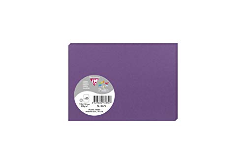 Clairefontaine 1337C Packung mit 25 Karten Pollen in Format C6, 110 x 155mm, 210g, Violett Clairefontaine 1337C Packung mit 25 Karten Pollen in Format C6, 110 x 155mm, 210g, Violett von Clairefontaine