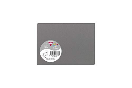 Clairefontaine 1353C Packung mit 25 Karten Pollen in Format C6, 110 x 155mm, 210g, Dunkelgrau Clairefontaine 1353C Packung mit 25 Karten Pollen in Format C6, 110 x 155mm, 210g, Dunkelgrau von Clairefontaine
