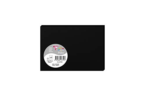 Clairefontaine 1375C Packung mit 25 Karten Pollen in Format C6, 110 x 155mm, 210g, Schwarz Clairefontaine 1375C Packung mit 25 Karten Pollen in Format C6, 110 x 155mm, 210g, Schwarz von Clairefontaine