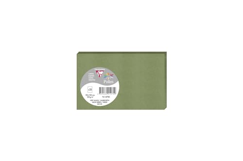 Clairefontaine 1470C - Packung mit 25 Einzelkarten Pollen 8,2x12,8 cm 210g/m2, ideal für Ihre Einladungen und Korrespondenz, Salbei, 1 Pack Clairefontaine 1470C - Packung mit 25 Einzelkarten Pollen 8,2x12,8 cm 210g/m2, ideal für Ihre Einladungen und Korrespondenz, Salbei, 1 Pack von Clairefontaine