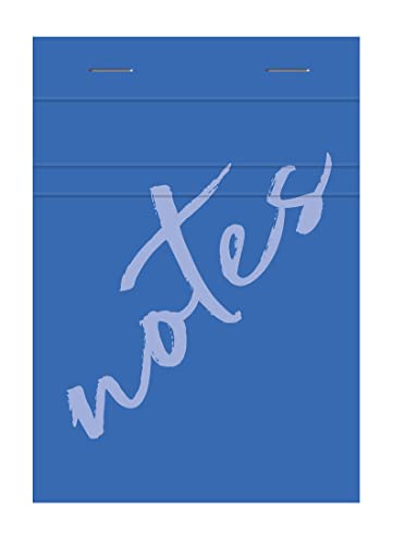 Clairefontaine 15357C - Notizblock / Schreibblock Calligraphe DIN A7 7,4x10,5 cm, 50 Blatt, kopfseitig geheftet, kariert, 60g, 1 Stück, Blau von Calligraphe