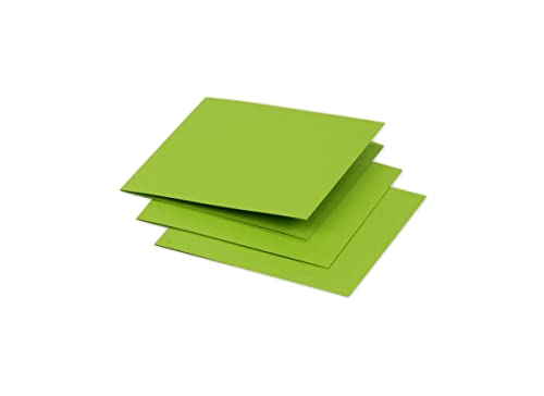 Clairefontaine 16021C - Packung mit 25 Doppelkarten Pollen 116x116mm 210g, gefaltet, ideal für Ihre Einladungen und Korrespondenz, Minzgrün, 1 Pack von Clairefontaine
