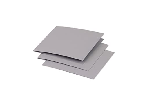 Clairefontaine 16032C - Packung mit 25 Doppelkarten Pollen 116x116mm 210g, gefaltet, ideal für Ihre Einladungen und Korrespondenz, Koalagrau, 1 Pack von Clairefontaine