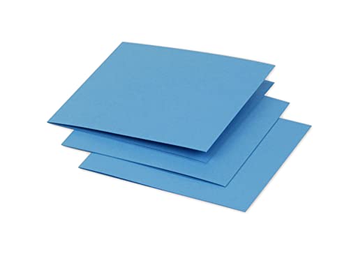 Clairefontaine 16122C - Packung mit 25 Doppelkarten Pollen 116x116mm 210g, gefaltet, ideal für Ihre Einladungen und Korrespondenz, Türkis, 1 Pack von Clairefontaine