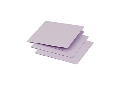 Clairefontaine 16128C - Packung mit 25 Doppelkarten Pollen 116x116mm 210g, gefaltet, ideal für Ihre Einladungen und Korrespondenz, Glyzinie, 1 Pack von Clairefontaine