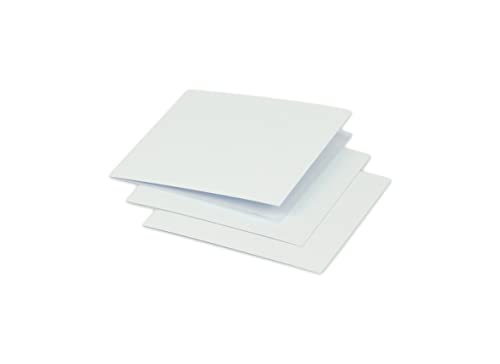 Clairefontaine 16146C - Packung mit 25 Doppelkarten Pollen 116x116mm 210g, gefaltet, ideal für Ihre Einladungen und Korrespondenz, Blau, 1 Pack von Clairefontaine