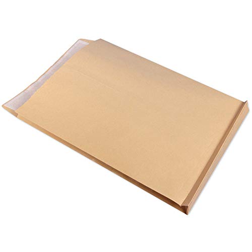 Clairefontaine 17450C - Karton mit 250 Versandtaschen Kraftbraun C4-229x324 mm, mit Rillen, dehnbar mit Falten 30 mm, selbstklebend, 120g, 1 Karton Clairefontaine 17450C - Karton mit 250 Versandtaschen Kraftbraun C4-229x324 mm, mit Rillen, dehnbar mit Falten 30 mm, selbstklebend, 120g, 1 Karton von Clairefontaine