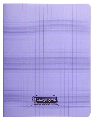 Clairefontaine 18117C - Heft / Schulheft Calligraphe 17x22 cm, 30 Blatt, französische Lineatur, 90g, Violett, 1 Stück von Calligraphe