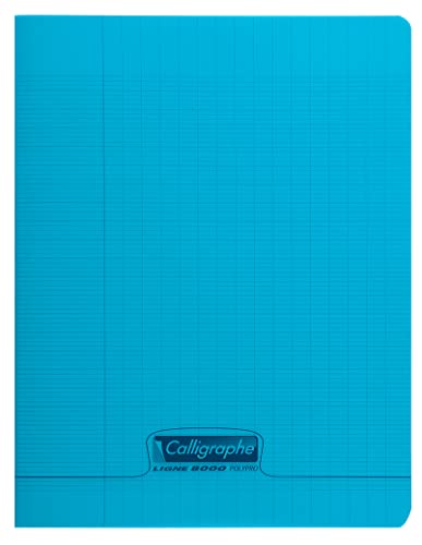 Clairefontaine 18122C - Heft / Schulheft Calligraphe 17x22 cm, 48 Blatt, französische Lineatur, 90g, Blau, 1 Stück von Calligraphe