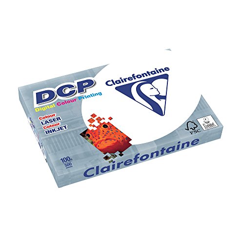 Clairefontaine 1822C Druckerpapier DCP Premium Kopierpapier für farbintensiven Bilderdruck, DIN A3, 29,7 x 42cm, 100g, 1 Ries mit 500 Blatt, Weiß von Clairefontaine