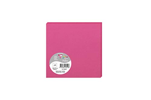 Clairefontaine 1824C Packung (mit 25 Karten Pollen, 135 x 135 mm) 210g, fuchsia von Clairefontaine