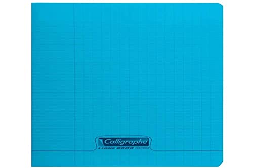 Clairefontaine 18342C - Heft / Schulheft Calligraphe 17x22 cm, 96 Blatt, französische Lineatur, 90g, Blau, 1 Stück von Calligraphe