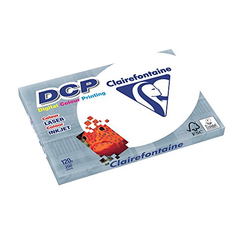 Clairefontaine 1845C Druckerpapier DCP Premium Kopierpapier für farbintensiven Bilderdruck, DIN A3, 29,7 x 42cm, 120g, 1 Ries mit 250 Blatt, Weiß Clairefontaine 1845C Druckerpapier DCP Premium Kopierpapier für farbintensiven Bilderdruck, DIN A3, 29,7 x 42cm, 120g, 1 Ries mit 250 Blatt, Weiß von Clairefontaine
