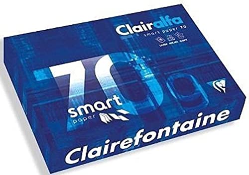 Clairefontaine 1942C - Ries Druckerpapier / Kopierpapier Smart Print, extraweiß, DIN A4, 70g, 500 Blatt, Weiß, 1 Ries von Clairefontaine