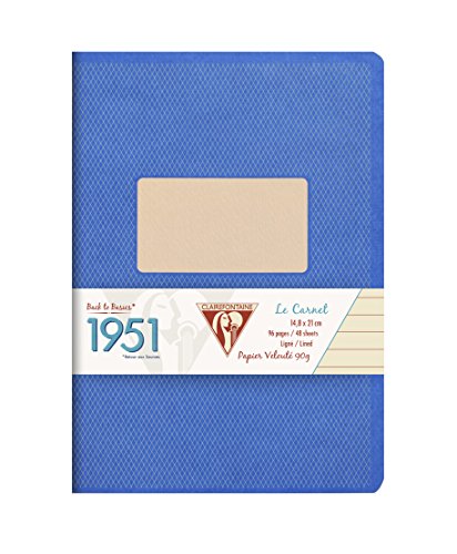 Clairefontaine 195136C - Packung mit 10 Heften 1951 Back to Basics DIN A5 14,8x21cm, 48 Blatt 90g, liniert, farbig sortiert, 1 Pack von Clairefontaine