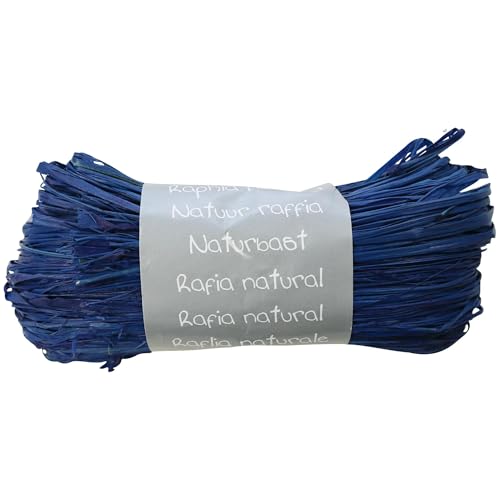 Clairefontaine 196013Cpack - Packung 8 Geschenkband - Spule aus natürlichem Bast 50g, ca. 1,50 m, Geeignet für Bastelaktivität und DIY, Königsblau, 1 Pack von Clairefontaine