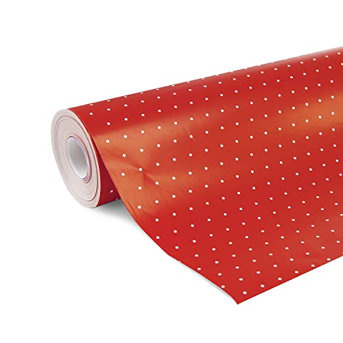 Clairefontaine 201402C Geschenkpapier Alliance (große Breite, 50 x 0,70m, 60g/qm, ideal für Ihre Geschenke) 1 Rolle rote punkte von Clairefontaine