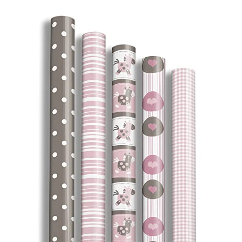 Clairefontaine 201501AMZC - Karton mit 12 Rollen Geschenkpapier Excellia 2mx0m70 80g, sortierte Motiven Baby rosa Clairefontaine 201501AMZC - Karton mit 12 Rollen Geschenkpapier Excellia 2mx0m70 80g, sortierte Motiven Baby rosa von Clairefontaine