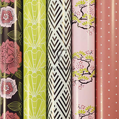 Clairefontaine 201776AMZC - Karton mit 12 Rollen Geschenkpapier Excellia 2mx0m70 80g, sortierte Motiven Blumen Clairefontaine 201776AMZC - Karton mit 12 Rollen Geschenkpapier Excellia 2mx0m70 80g, sortierte Motiven Blumen von Clairefontaine