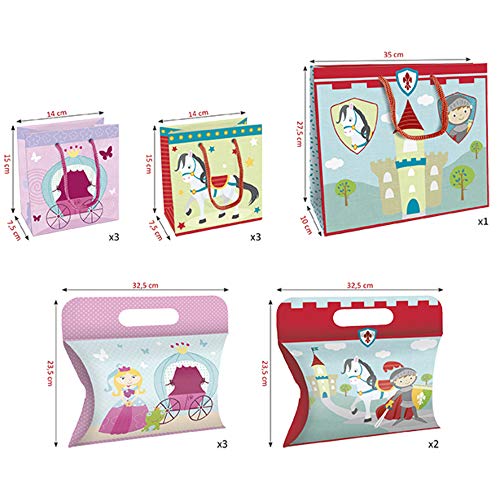 Clairefontaine 211011AMZC Karton mit 12 Geschenketuis (ideal für Kinder, 1 Karton, sortierte Designs Prinzessin / Rieter) von Clairefontaine