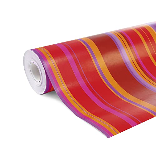 Clairefontaine 211202C Rolle Geschenkpapier Alliance Fantasie, große Breite, 50 x 0,70m, 60g, ideal für Ihre Geschenke, 1 Stück, Rot/Gold von Clairefontaine