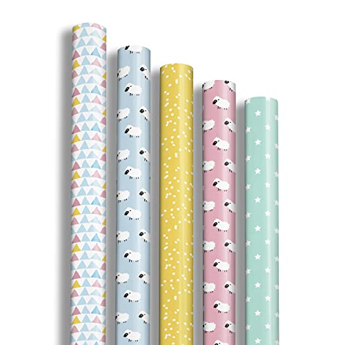 Clairefontaine 211415AMZC - Karton mit 12 Rollen Geschenkpapier Excellia 2 m x 70 cm 80g, sortierte Motiven Swan, 12 Rollen Clairefontaine 211415AMZC - Karton mit 12 Rollen Geschenkpapier Excellia 2 m x 70 cm 80g, sortierte Motiven Swan, 12 Rollen von Clairefontaine
