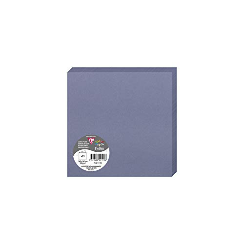 Clairefontaine 2119C Packung (mit 25 Doppelkarten Pollen, Gefaltet, 160 x 160mm) 210g, vergissmeinnicht blau von Clairefontaine