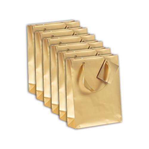 Clairefontaine 212896Cpack – 5 Premium-Geschenktüten – mittelgroß – 17 x 6 x 22 cm – 170 g – Motiv: blaue und goldene Sterne auf blauem Grund – ideal für: Taschenbuch, Spielbox, Parfüm von Clairefontaine