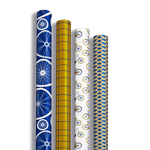 Clairefontaine 214001AMZC - Karton mit 12 Rollen Geschenkpapier Alliance 60g, 2x0,70m, Kraftpapier, Fahrrad sortiert, 12 Rollen Clairefontaine 214001AMZC - Karton mit 12 Rollen Geschenkpapier Alliance 60g, 2x0,70m, Kraftpapier, Fahrrad sortiert, 12 Rollen von Clairefontaine