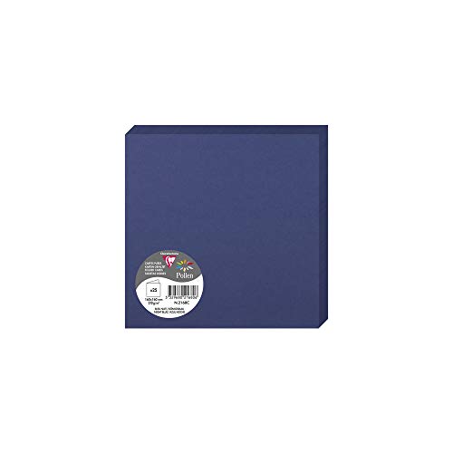 Clairefontaine 2168C Packung (mit 25 Doppelkarten Pollen, Gefaltet, 160 x 160mm) 210g, Königsblau von Clairefontaine