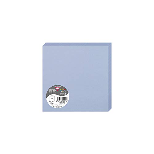 Clairefontaine 22159C Packung (mit 25 Doppelkarten Pollen, Gefaltet, 160 x 160mm) 210g, Lavendelblau von Clairefontaine