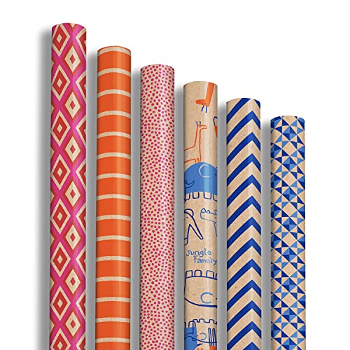 Clairefontaine 223699AMZC - Karton mit 12 Rollen Geschenkpapier kraft 2mx0m70 60g, sortierte Motiven Adventure Clairefontaine 223699AMZC - Karton mit 12 Rollen Geschenkpapier kraft 2mx0m70 60g, sortierte Motiven Adventure von Clairefontaine