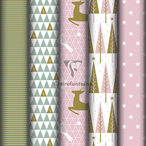 Clairefontaine 201965AMZC - Karton mit 10 Rollen Geschenkpapier Excellia 5mx0m70 80g, sortierte Motiven Cocooning Clairefontaine 201965AMZC - Karton mit 10 Rollen Geschenkpapier Excellia 5mx0m70 80g, sortierte Motiven Cocooning von Clairefontaine